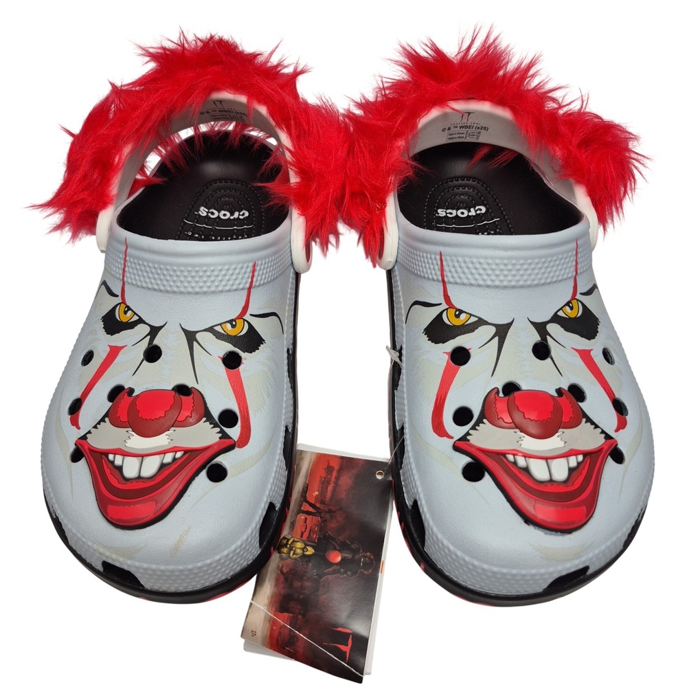 Crocs Pennywise Face IT Chapter 2 Classic Clogs Women's Size 7 Unisex Shoes